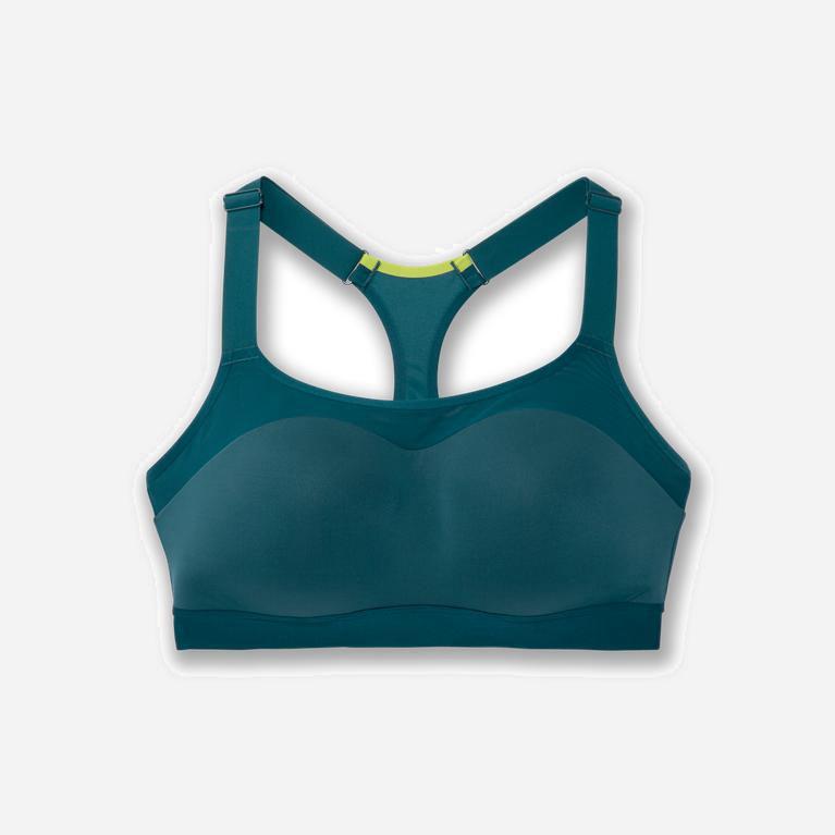 Brooks Dare Racerback Womens Running Bra Ireland Deep Sea Blue/Lime/DarkCyan (FAVY-73045)